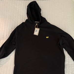 Peter Millar Masters Black Hoodie with Yellow Logo